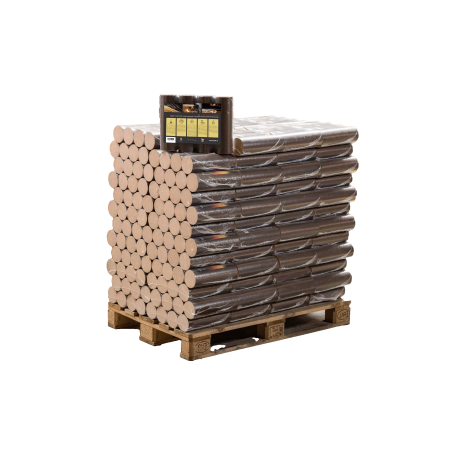Briquettes 100% Hêtre Premium - 960kg (96 sacs de 10 kg)