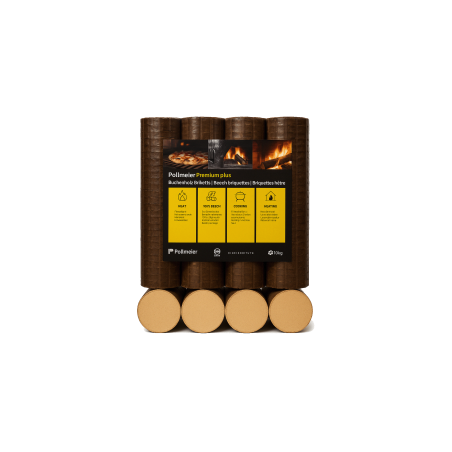 Briquettes 100% Hêtre Premium - 960kg (96 sacs de 10 kg)