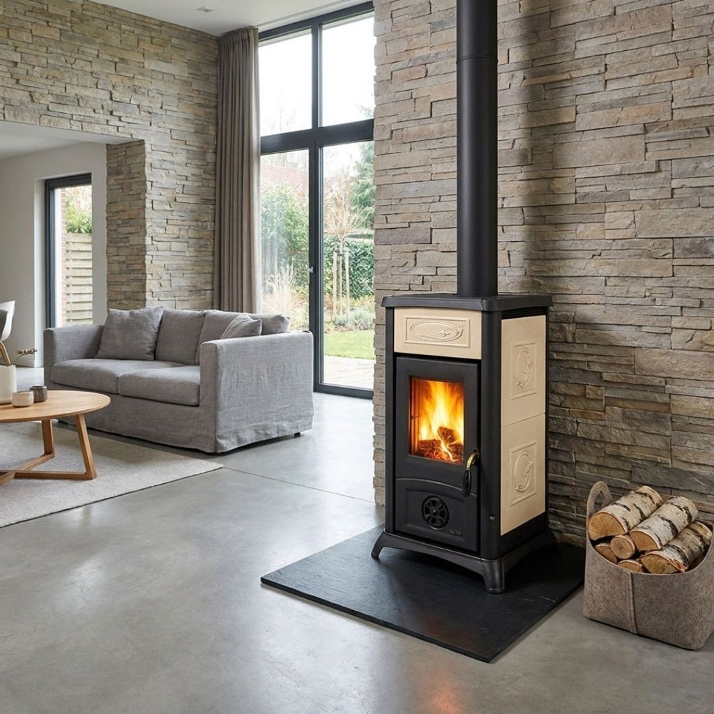 Poêle à bois Gemma Lean Ceramica 6,5 kW